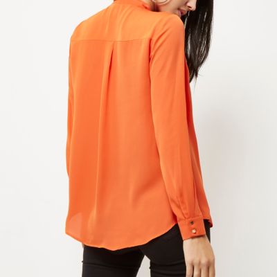 Orange 2 in 1 blouse